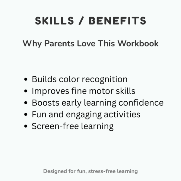 Learn Colours Workbook for Kids (Ages 2–6) | Printable Preschool Activity | Trace, Identify & Colour Learning Pack